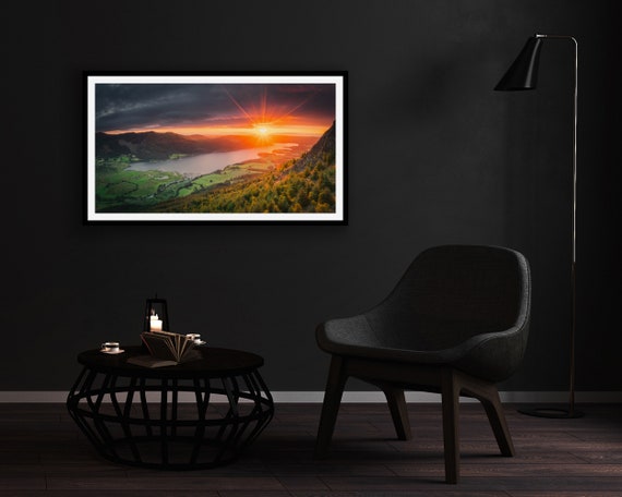 Bassenthwaite Lake from Dodd Wood, Lake District - Photographic Print