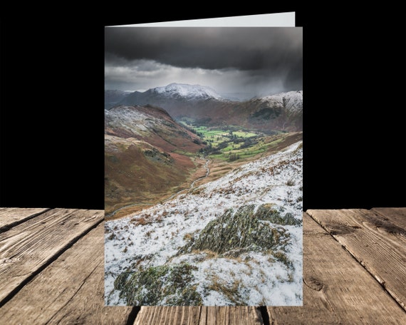 Deepdale from Hartsop above How, Lake District - Greeting Card