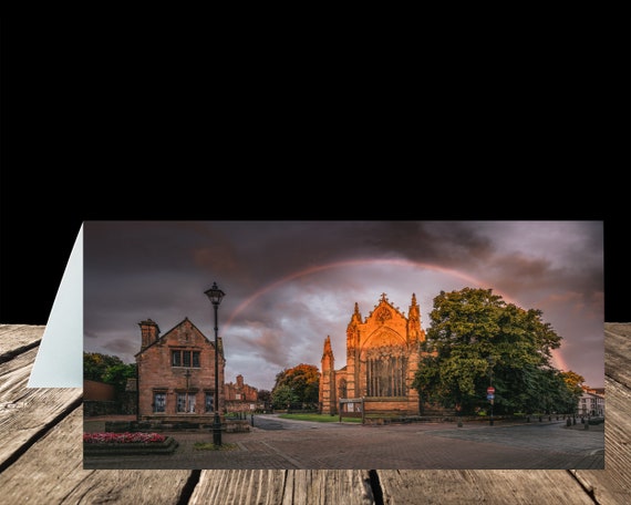 Carlisle Cathedral & Lodge from Castle Street, City of Carlisle - Greeting Card
