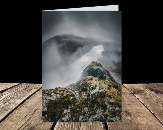 Wast Water & Illgill Head from Yewbarrow, Lake District - Greeting Card