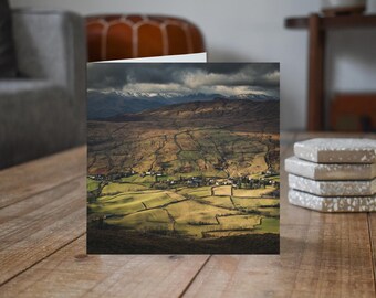 Lake District Greeting Card • Troutbeck from Sour Howes