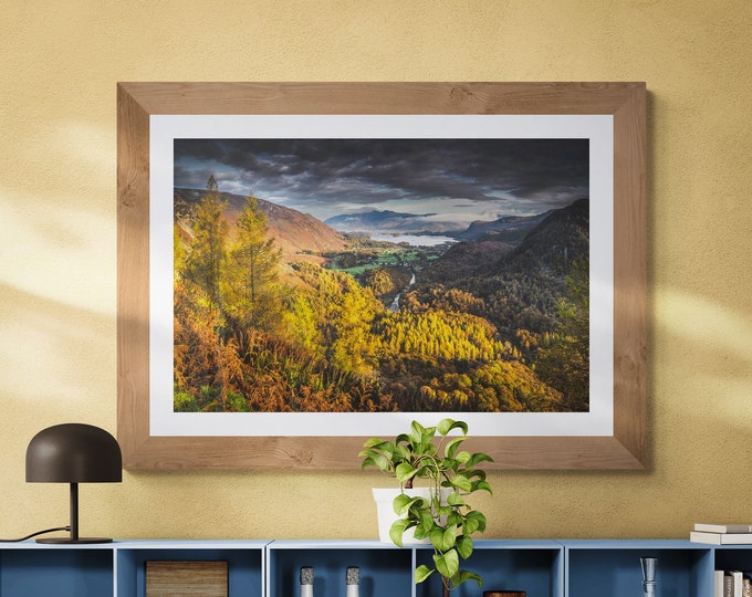 Lake District Fine Art Photograph • Derwentwater from Castle Crag • Unframed Print