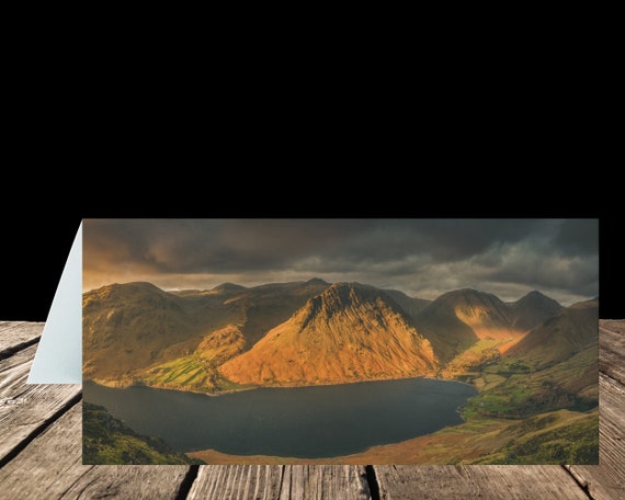 Wast Water from Illgill Head, Lake District - Greeting Card