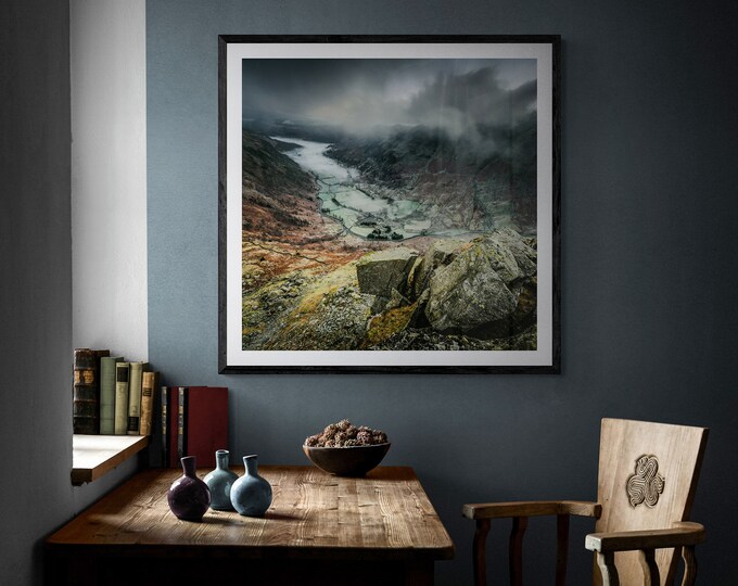 Lake District Fine Art Photograph • Hanging Stone, Base Brown • Unframed Print