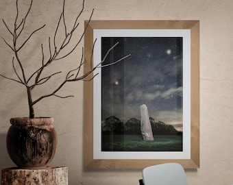 Vale of Eden Fine Art Photograph • Mars and Jupiter above Long Meg • Unframed Print