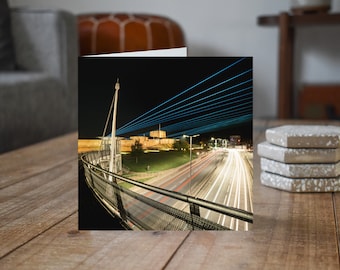 City of Carlisle Greeting Card • Carlisle Castle & Castle Way from Irish Gate Bridge I