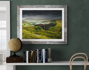 Settle & Carlisle Railway Fine Art Photograph • Alberta crosses Arten Gill Viaduct • Unframed Print