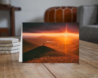 Lake District Greeting Card • Over Water from Meal Fell