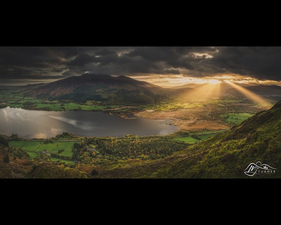Bassenthwaite Lake & Skiddaw from Barf, Lake District - Photographic Print