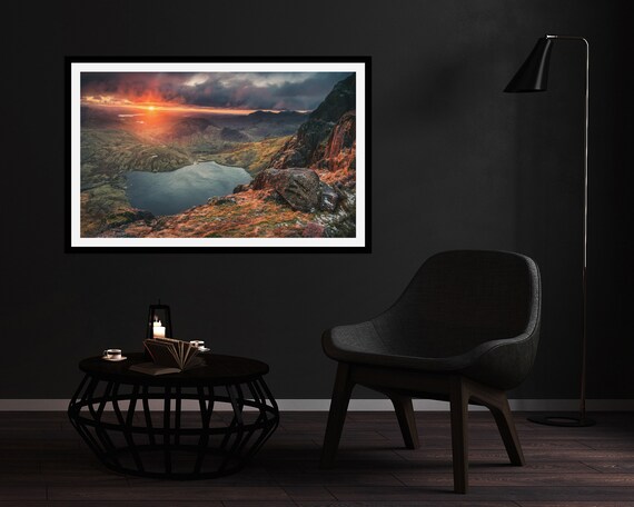 Stickle Tarn from Pavey Ark, Lake District - Photographic Print