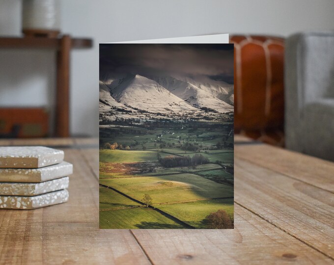 Lake District Greeting Card • St John's in the Vale towards Blencathra