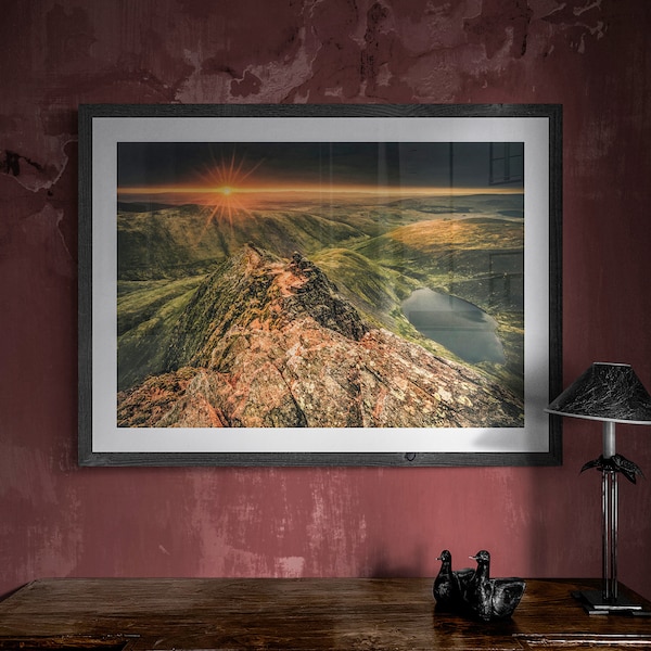 Lake District Fine Art Photograph • Scales Tarn from Sharp Edge • Unframed Print