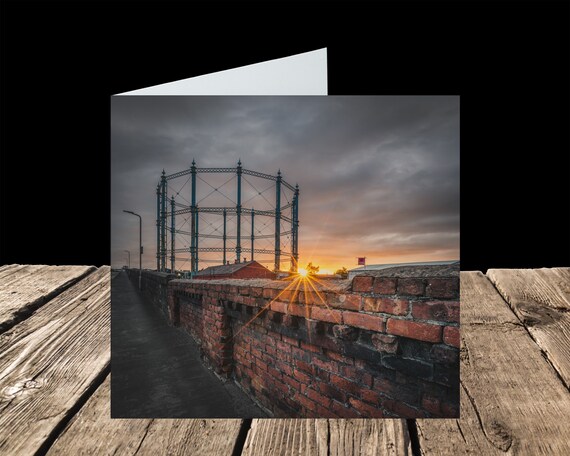 No. 4 Gasholder from Rome Street II, City of Carlisle - Greeting Card