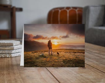 Lake District Greeting Card • Fellwalker and Friend