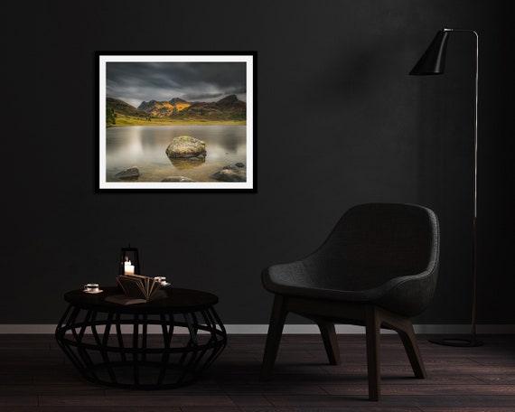 The Langdale Pikes from Blea Tarn, Lake District - Photographic Print