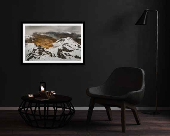 Funningsfjørður from Slættaratindur, Faroe Islands - Photographic Print