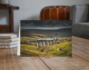 Settle & Carlisle Railway Greeting Card • Northern Belle crosses Dent Head Viaduct