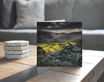 Lake District Greeting Card • Borrowdale from Castle Crag II