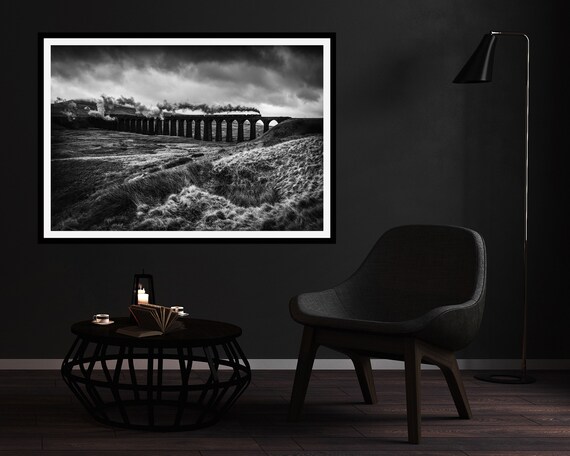 Sierra Leone crosses Ribblehead Viaduct II, Settle-Carlisle Railway - Photographic Print