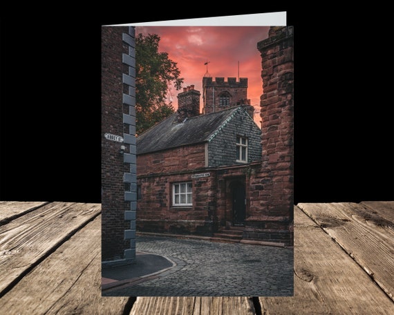 Carlisle Cathedral from Abbey Street, City of Carlisle - Greeting Card