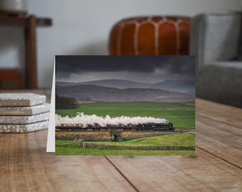 Lake District Greeting Card • The Lancashire Fusilier passes Shap
