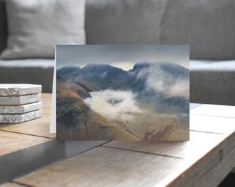 Lake District Greeting Card • Scafells and Mickledore