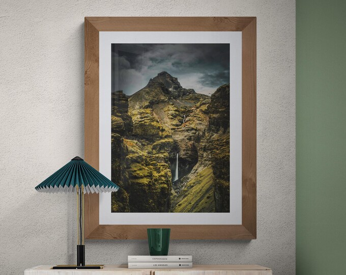 Iceland Fine Art Photograph • Múlafoss below Rótarfjallshnúkur • Unframed Print