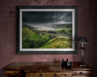 Settle & Carlisle Railway Fine Art Photograph • Northern Belle crosses Ais Gill Viaduct • Unframed Print