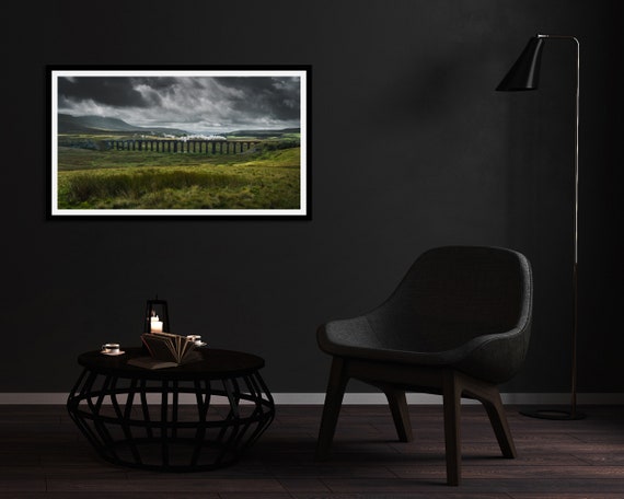 Ribblehead Viaduct from Runscar Hill, Settle-Carlisle Railway - Photographic Print