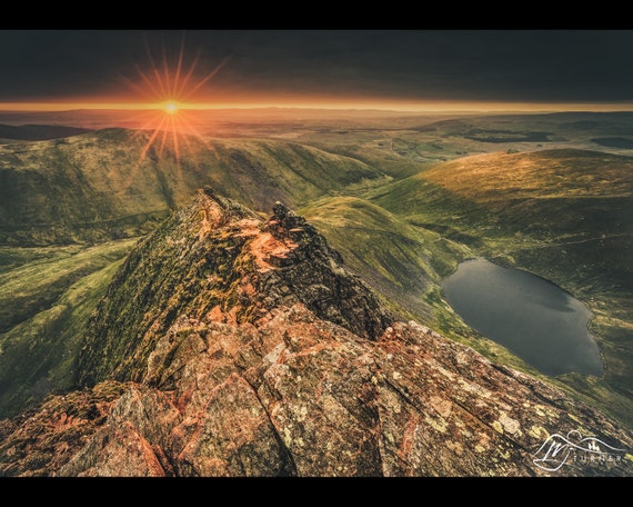 Scales Tarn from Sharp Edge, Lake District - Photographic Print