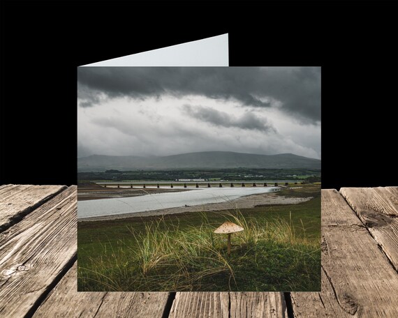Eskmeals Viaduct from Eskmeals Dunes I, Cumbrian Coast Line, Lake District - Greeting Card