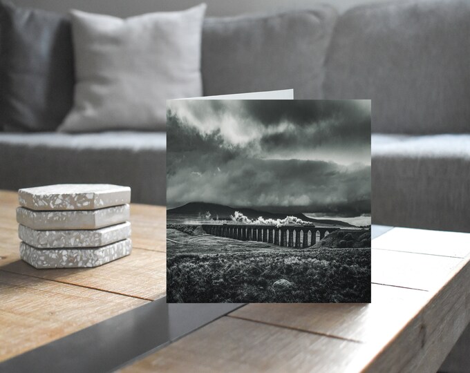 Settle & Carlisle Railway Greeting Card • The Fellsman crosses Ribblehead Viaduct