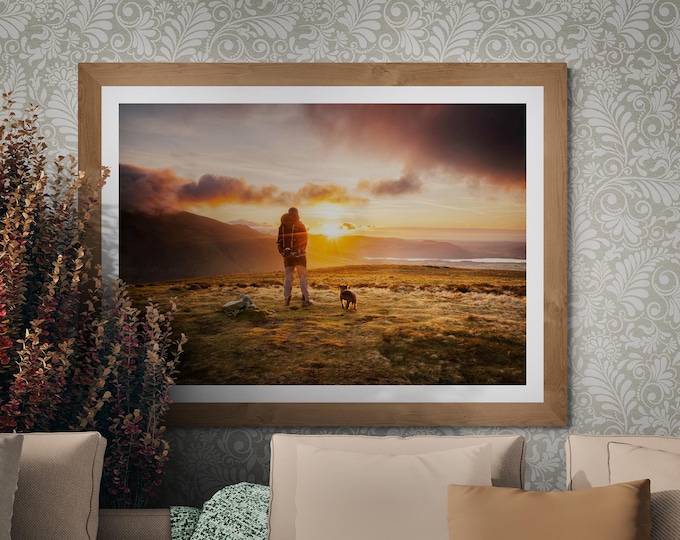 Lake District Fine Art Photograph • Fellwalker and Friend • Unframed Print
