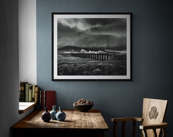 Settle & Carlisle Railway Fine Art Photograph • The Fellsman crosses Ribblehead Viaduct • Unframed Print
