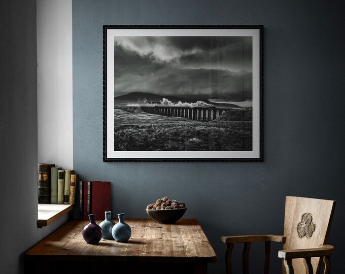 Settle & Carlisle Railway Fine Art Photograph • The Fellsman crosses Ribblehead Viaduct • Unframed Print
