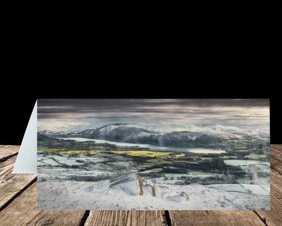 Bassenthwaite Lake from Binsey, Lake District - Greeting Card