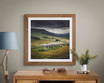 Settle & Carlisle Railway Fine Art Photograph • Sir Nigel Gresley crosses Lunds Viaduct • Unframed Print