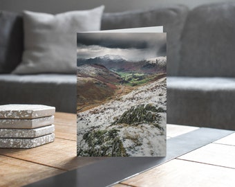 Lake District Greeting Card • Deepdale from Hartsop above How