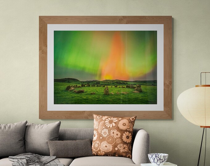 Lake District Fine Art Photograph • Aurora Borealis at Sunkenkirk • Unframed Print