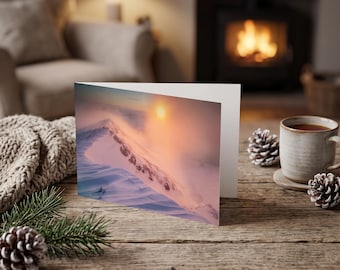 Lake District Greeting Card • Frozen Fire on Blencathra