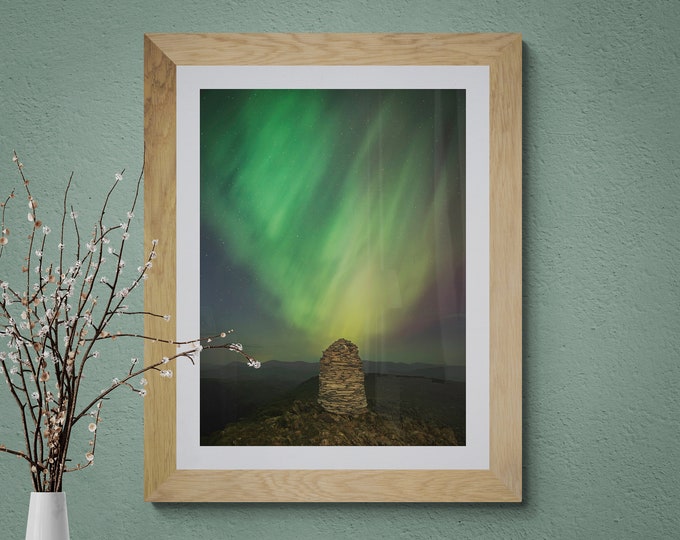 Lake District Fine Art Photograph • Aurora Borealis above Dale Head • Unframed Print
