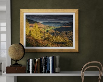 Lake District Fine Art Photograph • Borrowdale from Castle Crag I • Unframed Print