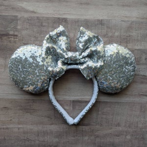 Silver Sequin Ears
