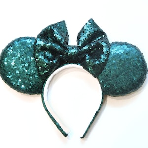 Forest Green Sequin Ears