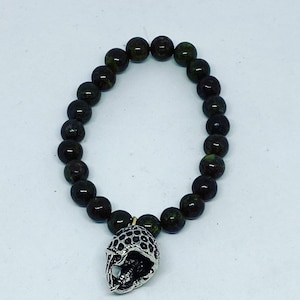 Handcrafted Men&#39;s Football Helmet Charm Bracelet – Perfect Accessory for Sports Fans