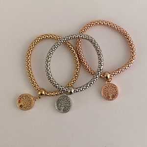Elegante pulsera de aleación con dije del árbol de la vida: símbolo de crecimiento y armonía