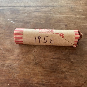1956 Lincoln  wheat cent roll average circulation 50 Pennies