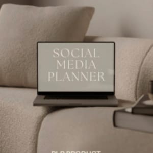 Social Media Planner Template | Content Calendar & Strategy Workbook | Digital Marketing Planner | Editable Canva Template