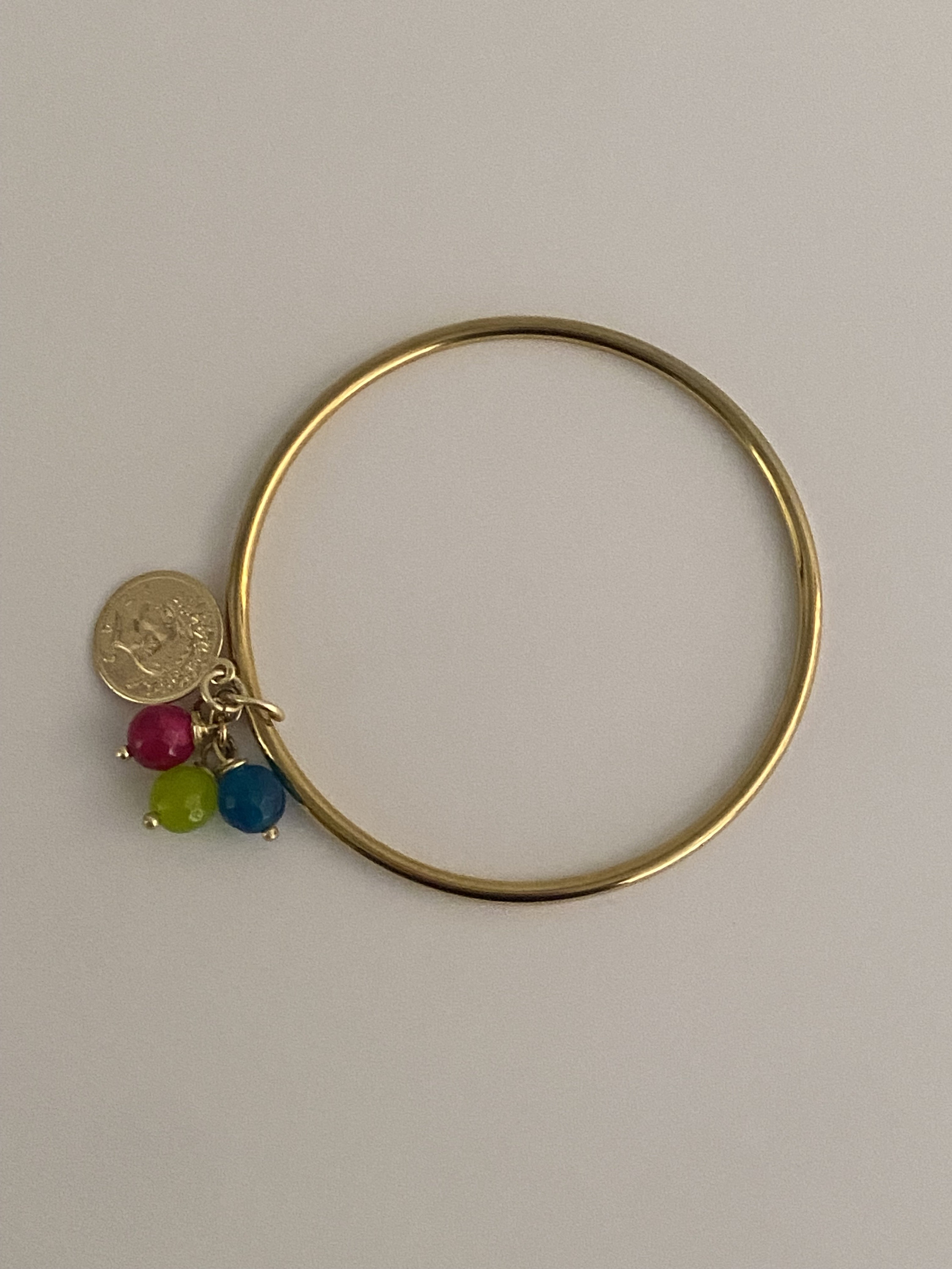 Coin Charm Bangle, Women Bracelet, Women Gifts, Sister in Law Gift