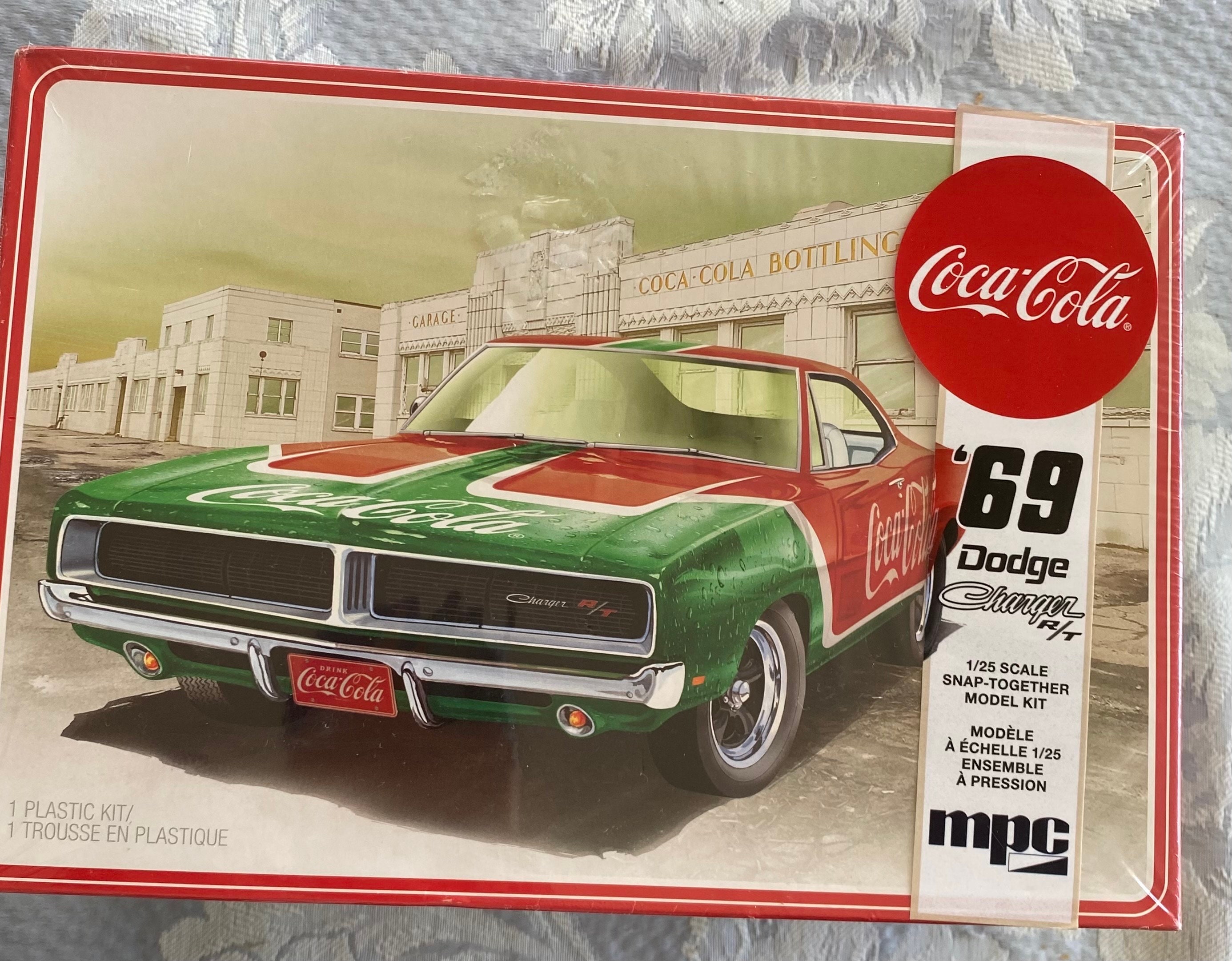 Coca Cola 69 Dodge Charger Snap together Model Kit 1 25 Scale Etsy